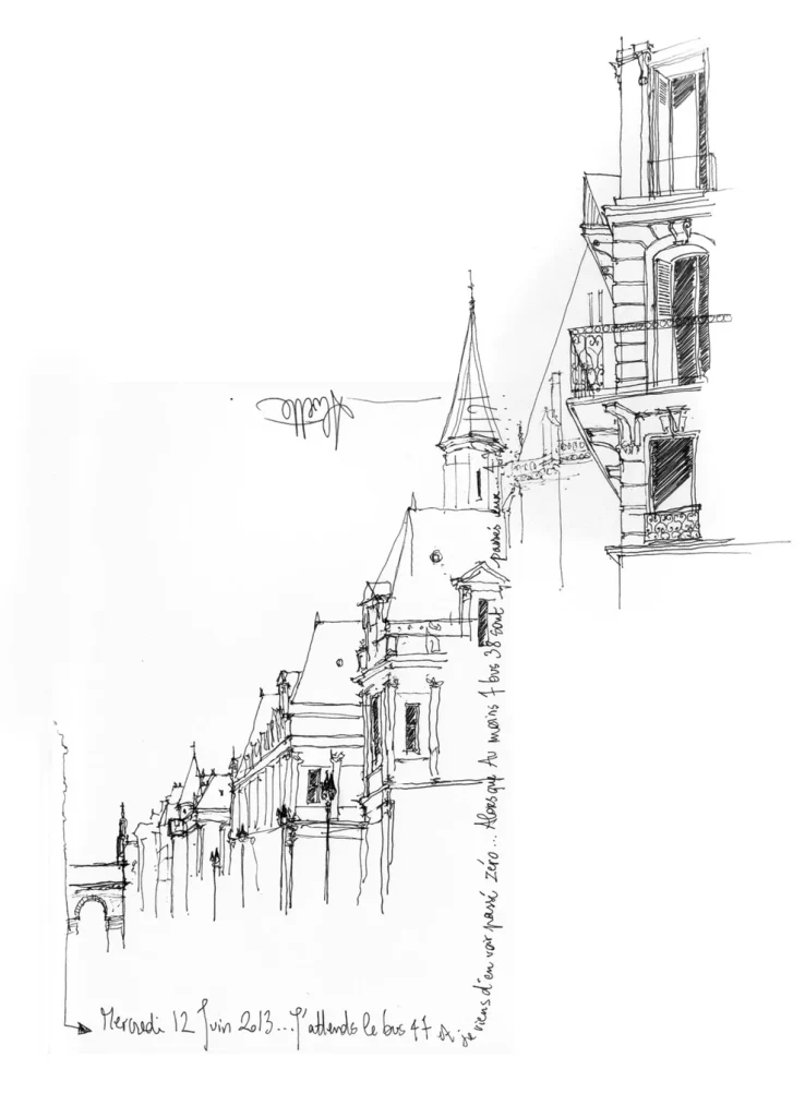 Croquis in situ - Profil parisien