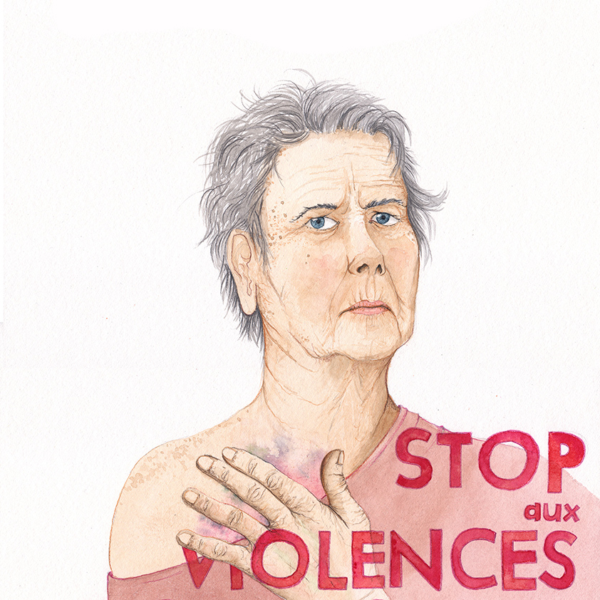 STOP aux violences conjugales faites aux femmes - Exposition au Centre Hospitalier de Saumur